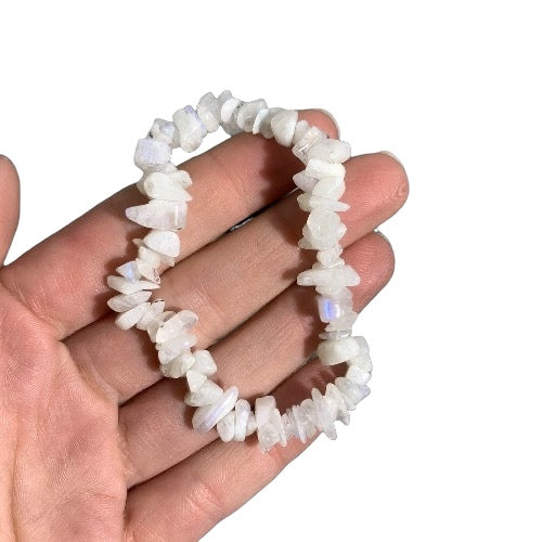 Rainbow Moonstone Chip Bracelet