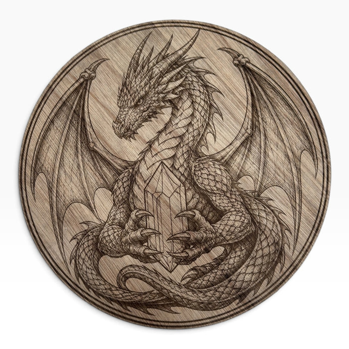 Etched Dragon Crystal Grid Board