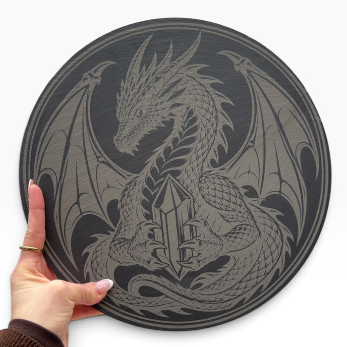 Etched Dragon Crystal Grid Board