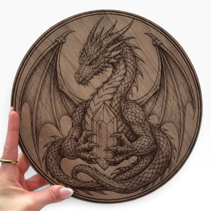 Etched Dragon Crystal Grid Board