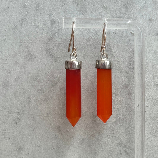 Carnelian Point Earrings