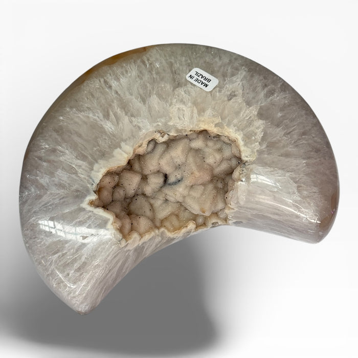 Natural Agate Druzy Moon
