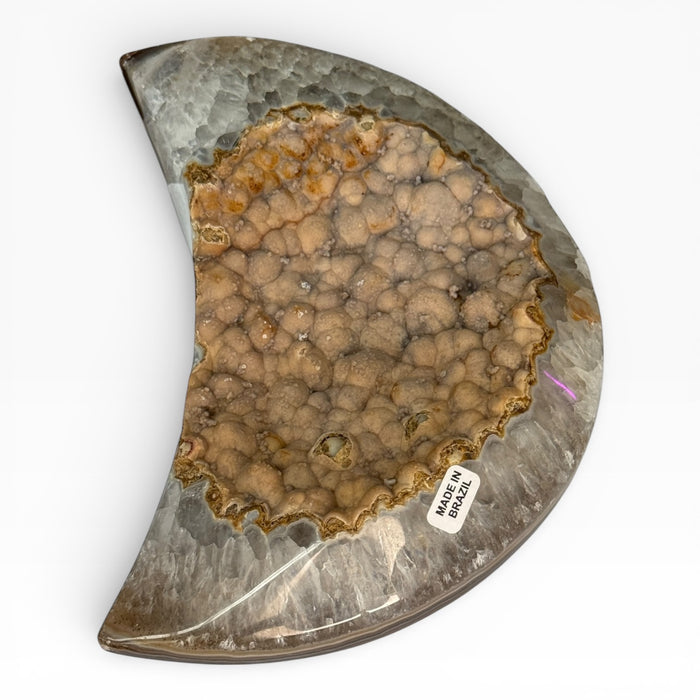 Natural Agate Druzy Moon