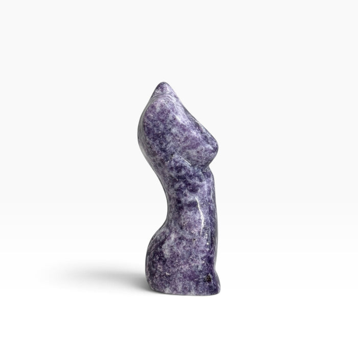Lepidolite Crystal Body Carving