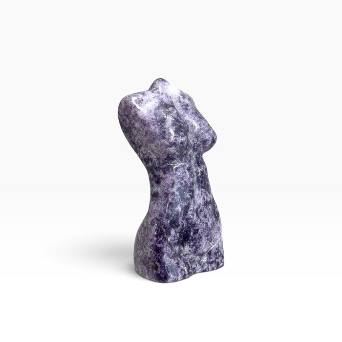 Lepidolite Crystal Body Carving