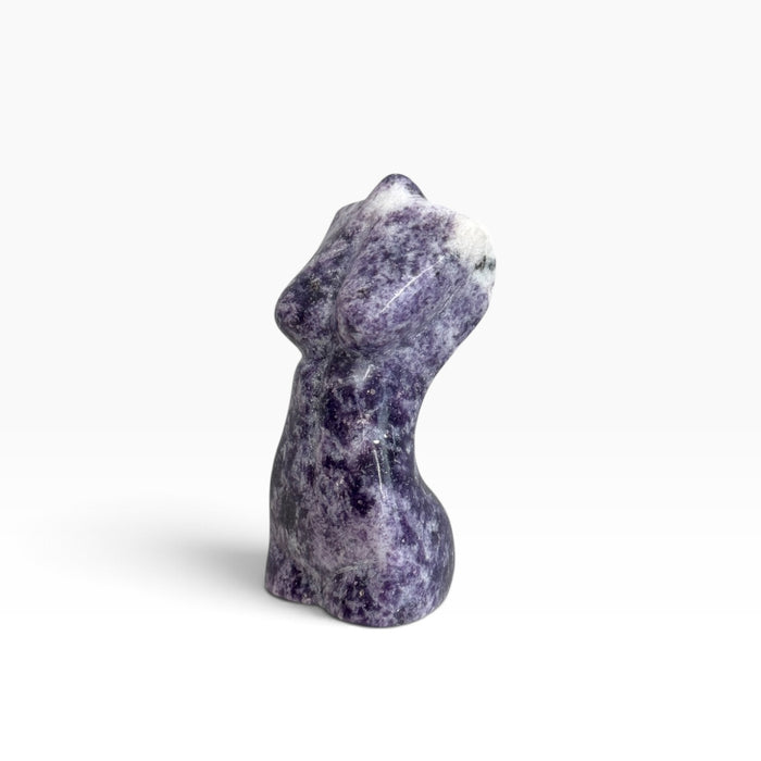 Lepidolite Crystal Body Carving