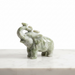 Natural pale green jade elephant carving 2.5kg, 20cm long, a feng shui crystal sculpture for luck, strength and good energy
