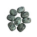 Kindred Crystal Collective — Kiwi Jasper Tumble Stone, soft sea-foam green with dark tourmaline speckles, 200g pack of 2.5–3cm polished tumbles