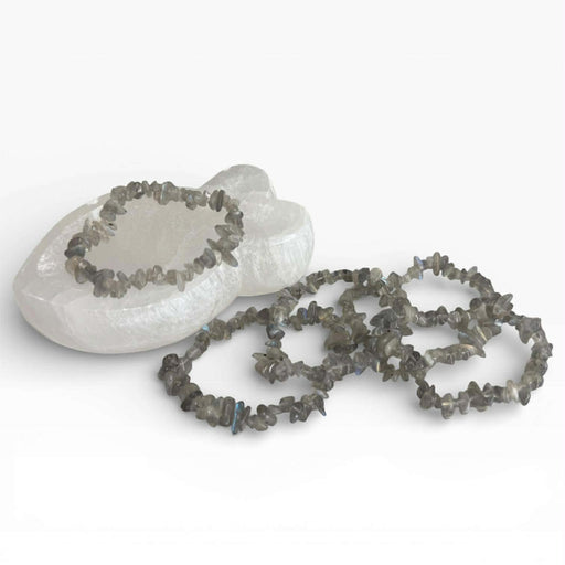 Labradorite chip bracelets 5pk