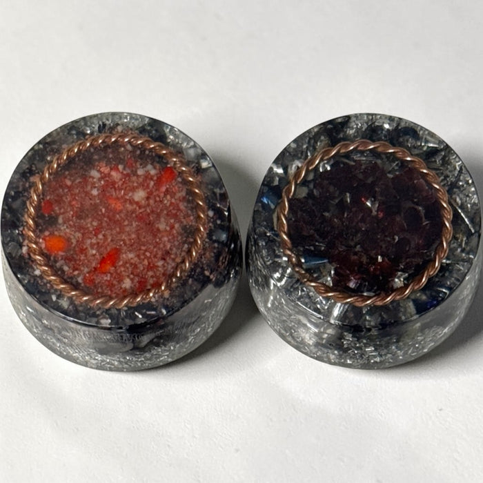 Kindred Crystal Collective - Handcrafted large power bank orgonite with resin, copper, metal shavings and crystals, for meditation spaces, crystal displays and intentional living