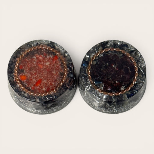 Kindred Crystal Collective - Handcrafted large power bank orgonite with resin, copper, metal shavings and crystals, for meditation spaces, crystal displays and intentional living