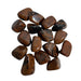 Kindred Crystal Collective — Mahogany Obsidian Tumbled 2.5–3cm, deep black and rich red-brown mahogany obsidian tumbled stone on white background