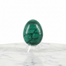 Natural malachite crystal egg in deep emerald green with swirling banded patterns, 585g, for transformation and heart chakra healing