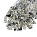Kindred Crystal Collective — Rainbow Moonstone Chips 500g, white translucent moonstone chips with iridescent blue and rainbow flash in a clear bag on white background