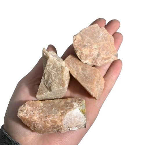 Natural Peach Moonstone Rough 1kg Kindred Crystal Collective
