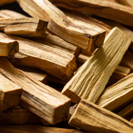 Kindred Crystal Collective — Palo Santo Natural Wood Incense, golden-brown aromatic wood sticks with natural grain.