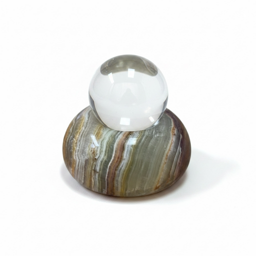 Pakistani Onyx Sphere Stand