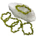 Kindred Crystal Collective — Peridot Chip Bracelets (Pack of 5), polished yellow-green stone chips with translucent detail and a luminous finish.