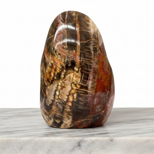 Petrified Wood Polished Freeform - 250 Million Year Old Fossil Crystal | Kindred Crystal Collective