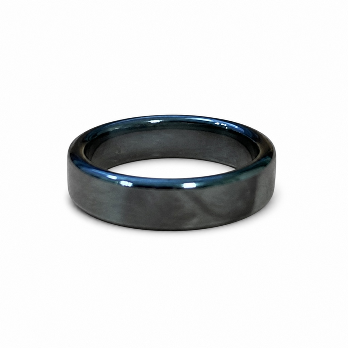 Hematite Rings Flat Edge 5 pack