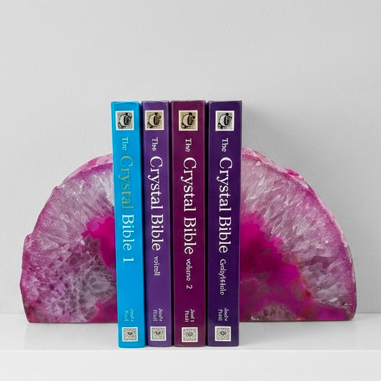 Pink Agate Bookends