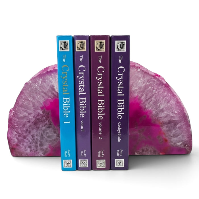 Pink Agate Bookends