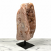 Natural pink amethyst free form 2.9kg, 22cm tall, with soft blush pink druzy crystal surface on metal stand, for heart chakra and self-love
