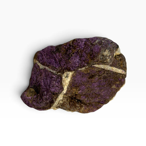 Kindred Crystal Collective — Purpurite Rough Mineral, rich lilac to deep violet rough purpurite specimen with natural matte finish on white background