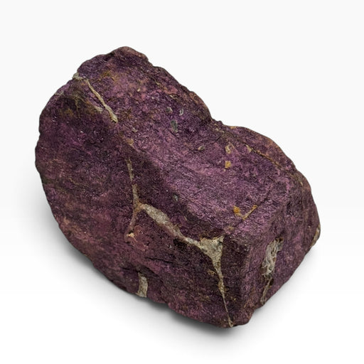 Kindred Crystal Collective — Purpurite Rough Mineral, rich lilac to deep violet rough purpurite specimen with natural matte finish on white background