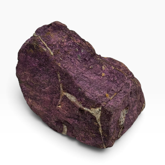 Kindred Crystal Collective — Purpurite Rough Mineral, rich lilac to deep violet rough purpurite specimen with natural matte finish on white background