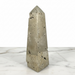 Natural pyrite obelisk 324g with metallic gold lustre and cubic crystal structure, 10cm tower for abundance, prosperity and energetic protection