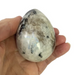 Natural rainbow moonstone polished egg 194g showing ethereal blue adularescence, for new beginnings, intuition, protection and emotional calm