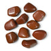 Kindred Crystal Collective — Red Jasper Tumbled 3cm, rich deep red jasper tumbled stone with earthy tones on white background