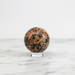 Natural rhodonite and tourmaline polished sphere 237g showing striking pink rhodonite with black tourmaline veining, for love, emotional healing and grounding