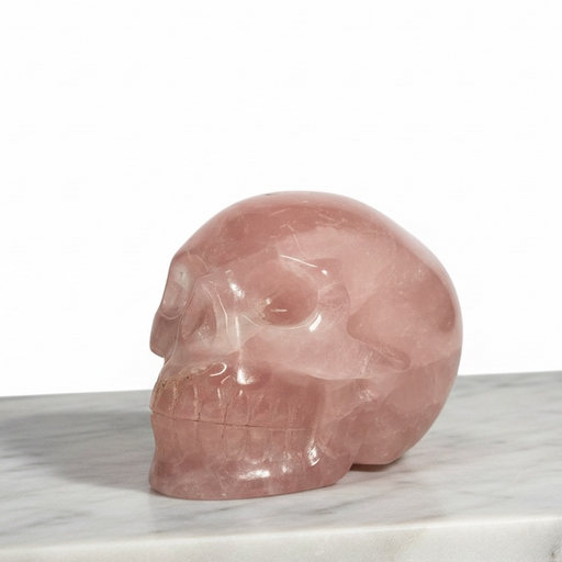 Rose Quartz Crystal Skull 1.5kg - Large Pink Crystal Collector's Piece | Kindred Crystal Collective