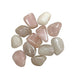 Kindred Crystal Collective — Rose Quartz Tumbled 3cm Light, twelve polished very pale blush to near-white quartz stones with 