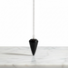 Shungite tapered crystal pendulum with pointed tip, for precise dowsing and root chakra grounding