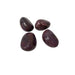 Kindred Crystal Collective — Ruby Tumbled 2–2.5cm, four polished deep burgundy-red ruby stones on white background