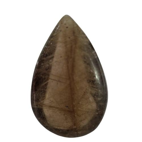 Rutilated quartz cab dark