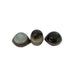 Kindred Crystal Collective — Eye of Shiva Sardonyx Pack of 3, three banded sardonyx eye of shiva stones with red white and brown patterning on white background