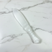 Natural selenite 7 chakra wand 480g with seven coloured chakra gemstones inlaid along the blade, for chakra healing, cord cutting and energy clearing