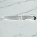 Natural selenite serrated wand 360g with jagged sword edge and soft white glow, for cord cutting, energy cleansing and spiritual clarity