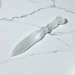 Natural selenite wand with carved heart handle 355g in soft white, for cord cutting, energy clearing and spiritual cleansing