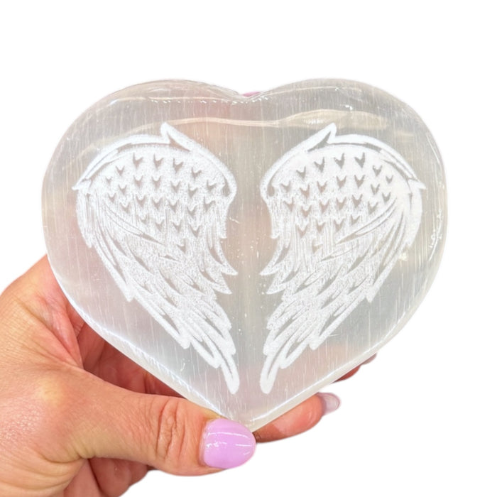 Selenite_angel_wing_Heart