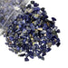 Kindred Crystal Collective — Sodalite Chips 500g, deep blue sodalite chips with white calcite veining in a clear bag on white background