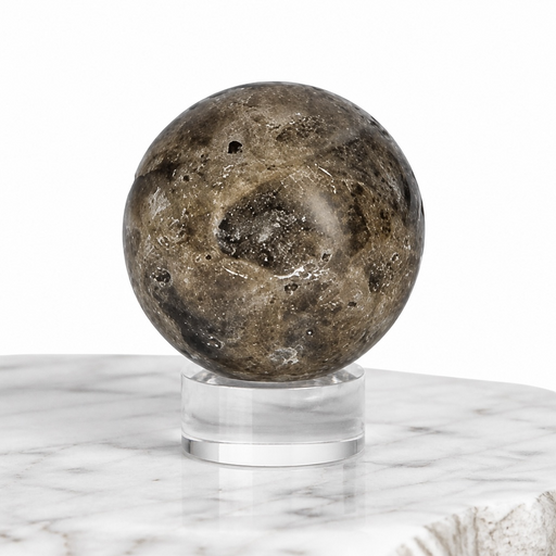 Kindred Crystal Collective — Sphalerite Sphere, natural sphalerite polished sphere in warm amber and honey tones with exceptional refractive brilliance, 40mm