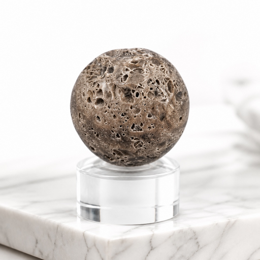 Kindred Crystal Collective — Sphalerite Sphere, natural sphalerite polished sphere in warm amber and honey tones with exceptional refractive brilliance, 45mm