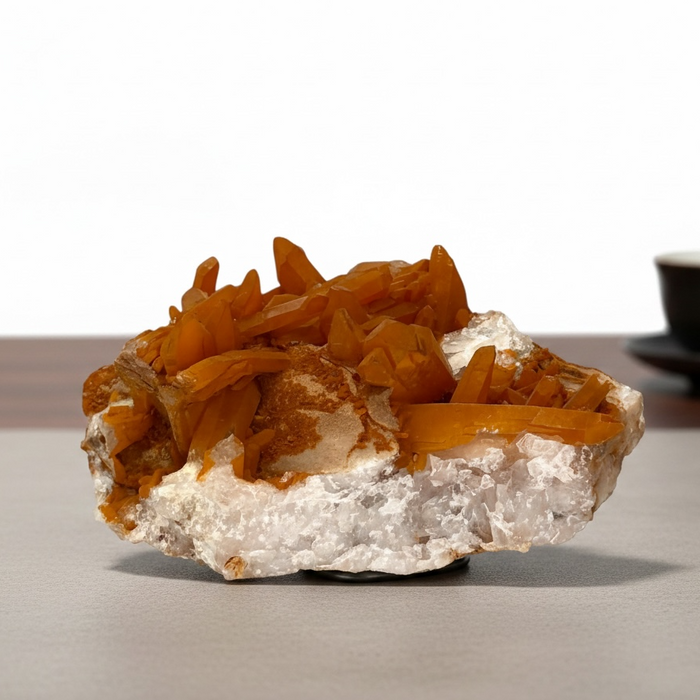 Tangerine Quartz Crystal Cluster - Natural Orange Quartz Specimen | Kindred Crystal Collective