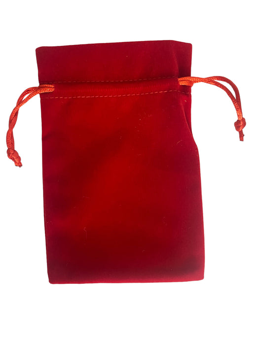 Velvet Crystal & Tarot Bag - Red