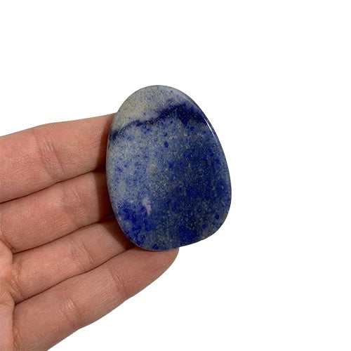 Blue Quartz Worry Stone